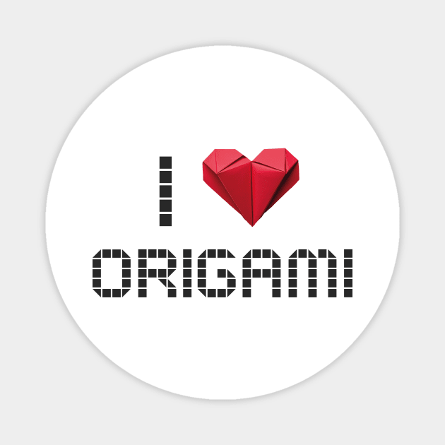 I Heart Origami Magnet by TomiTee